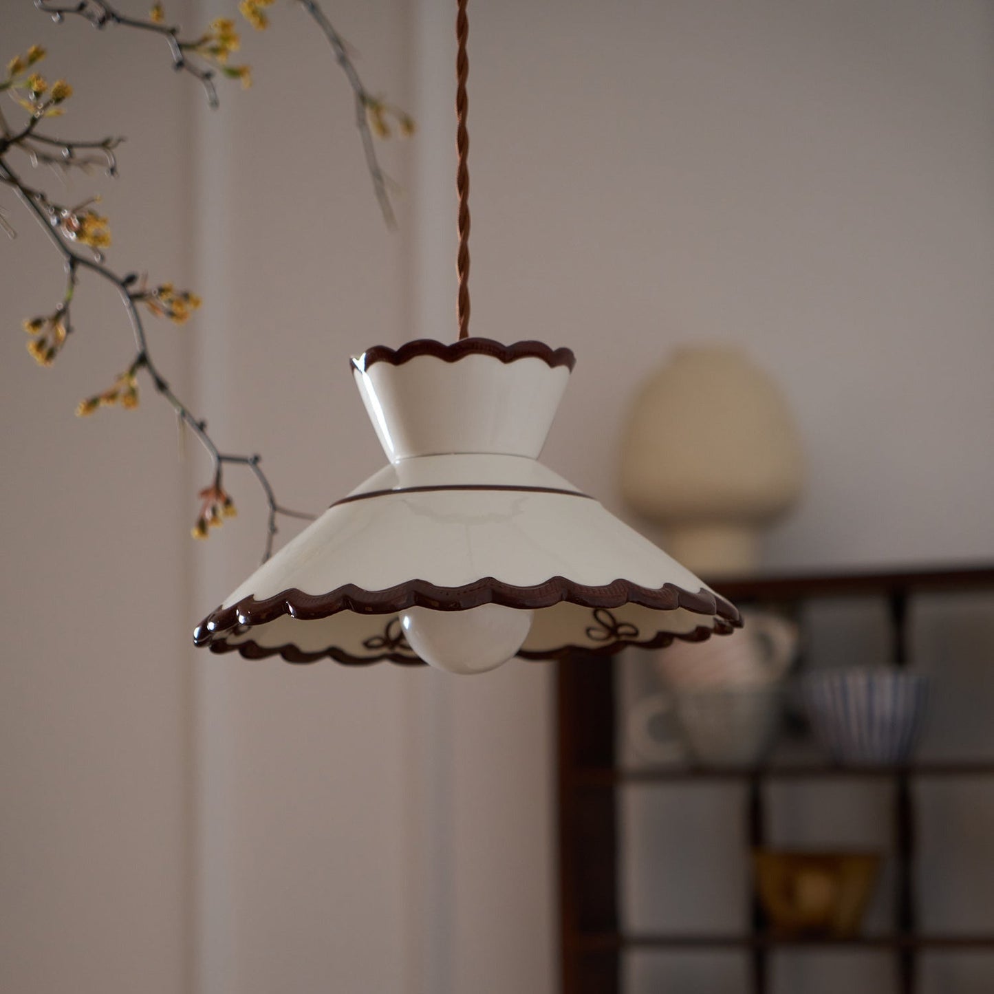 Olivia – Lampe en céramique suspendue rétro