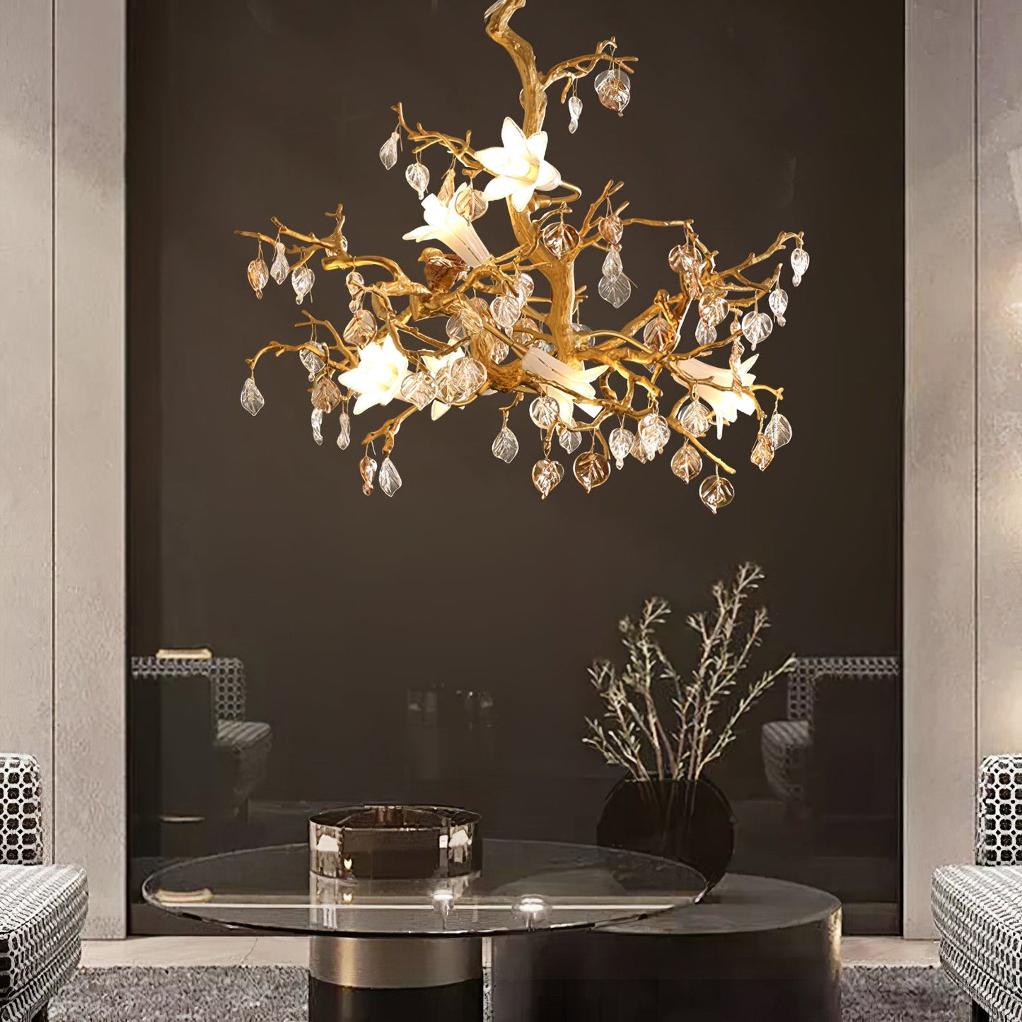 Fiori – Lustre en verre de cuivre