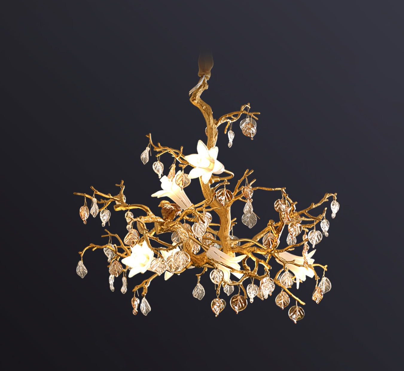 Fiori – Lustre en verre de cuivre