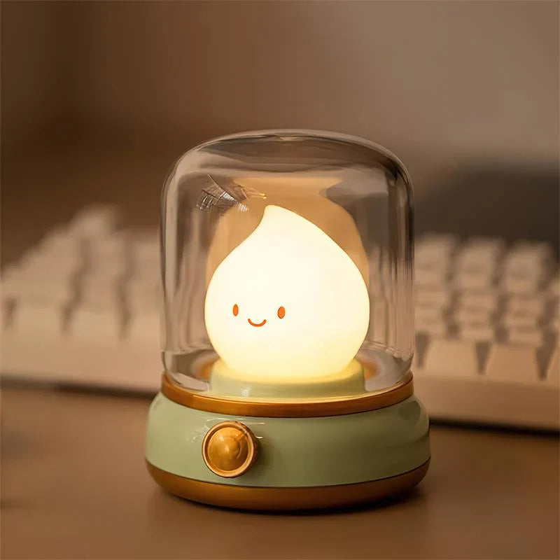 Elina – Lampe de Nuit LED avec Effet de Flamme