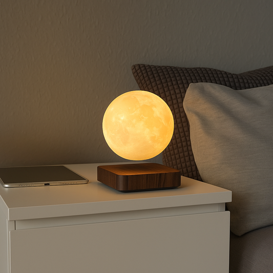 Lunaris – Lampe de Table 3D Lune Flottante