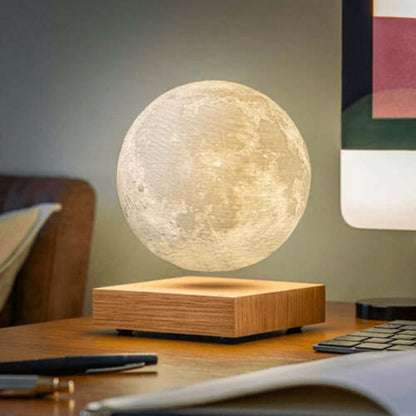 Lunaris – Lampe de Table 3D Lune Flottante