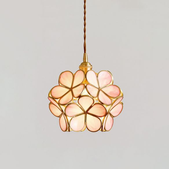 FleurVerre – Suspension florale en verre soufflé délicat