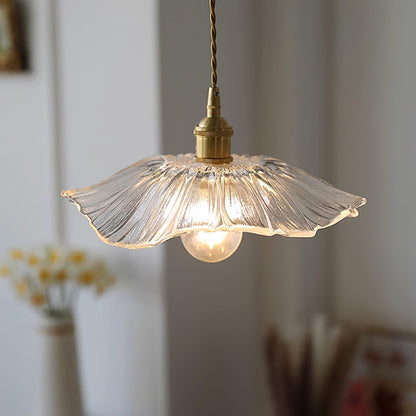 Aki – Lustre en verre et laiton élégant