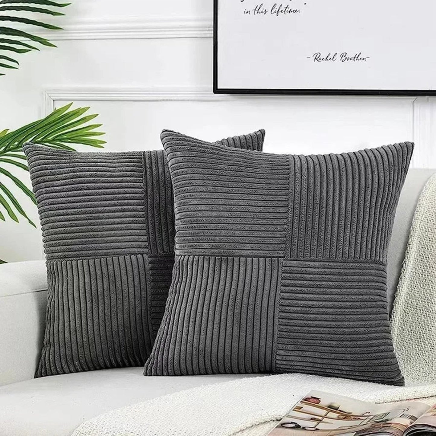 Rina – Housse de coussin en velours côtelé