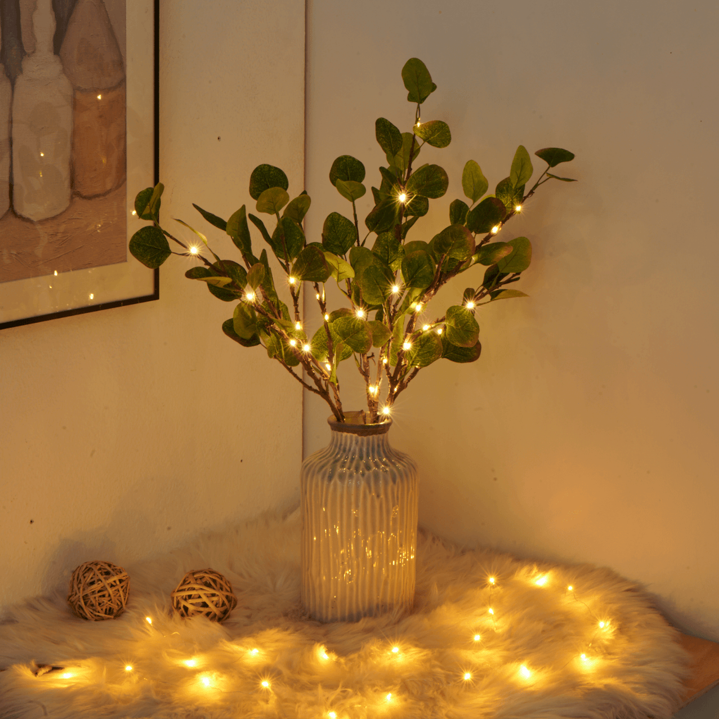 OlivaFée – Guirlande lumineuse féerique en branche d’olivier