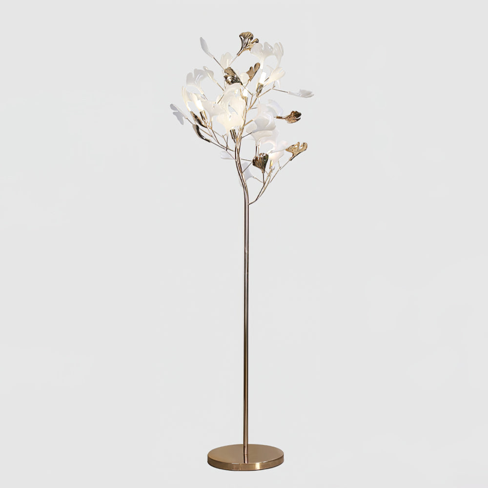 Sean – Lampe de sol avec design de feuille
