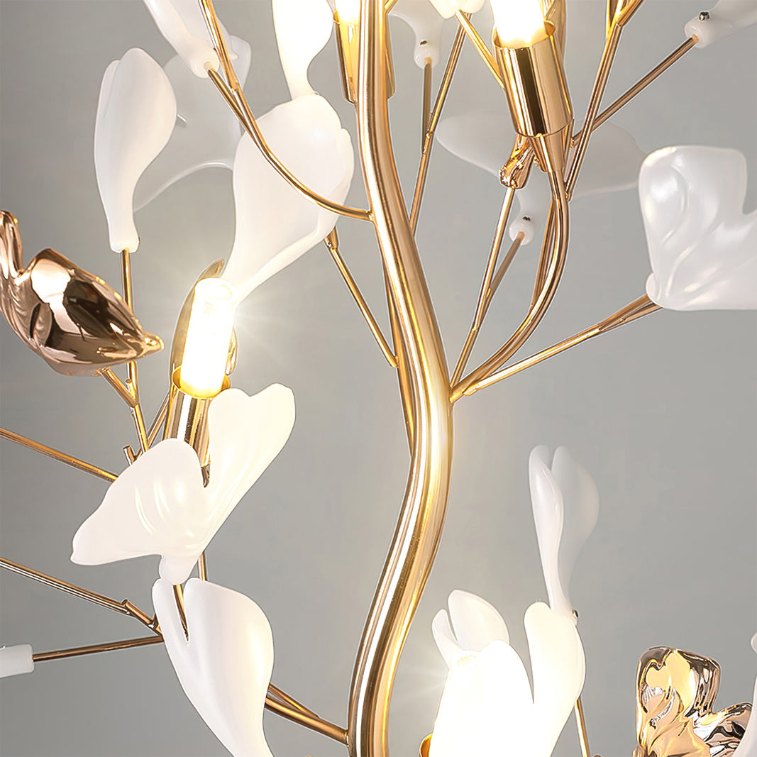 Sean – Lampe de sol avec design de feuille