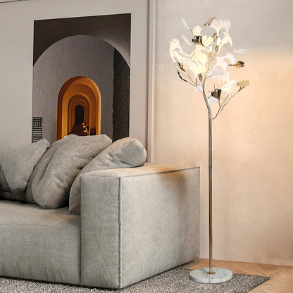 Sean – Lampe de sol avec design de feuille