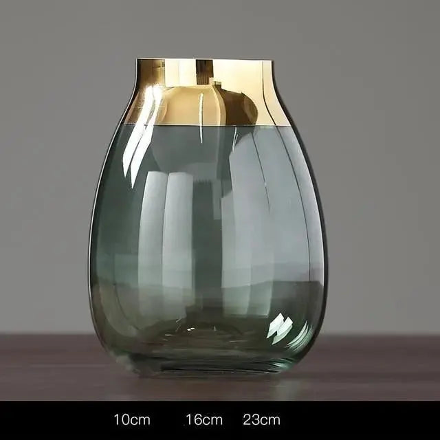 OrVase – Vase décoratif avec finition feuille dorée