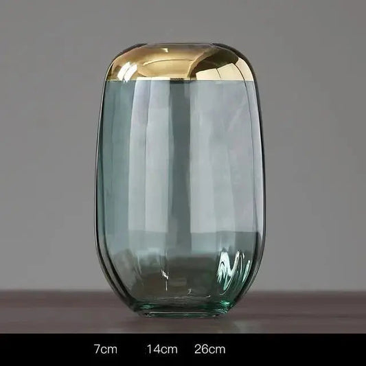 OrVase – Vase décoratif avec finition feuille dorée