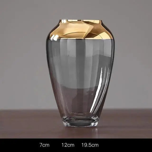 OrVase – Vase décoratif avec finition feuille dorée