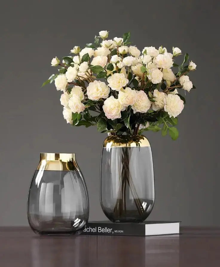 OrVase – Vase décoratif avec finition feuille dorée