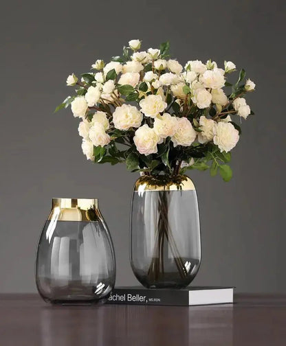 OrVase – Vase décoratif avec finition feuille dorée