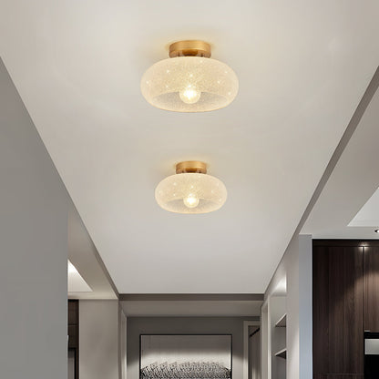 Jenner – Lampe de plafond simple en cuivre et verre