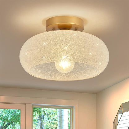 Jenner – Lampe de plafond simple en cuivre et verre