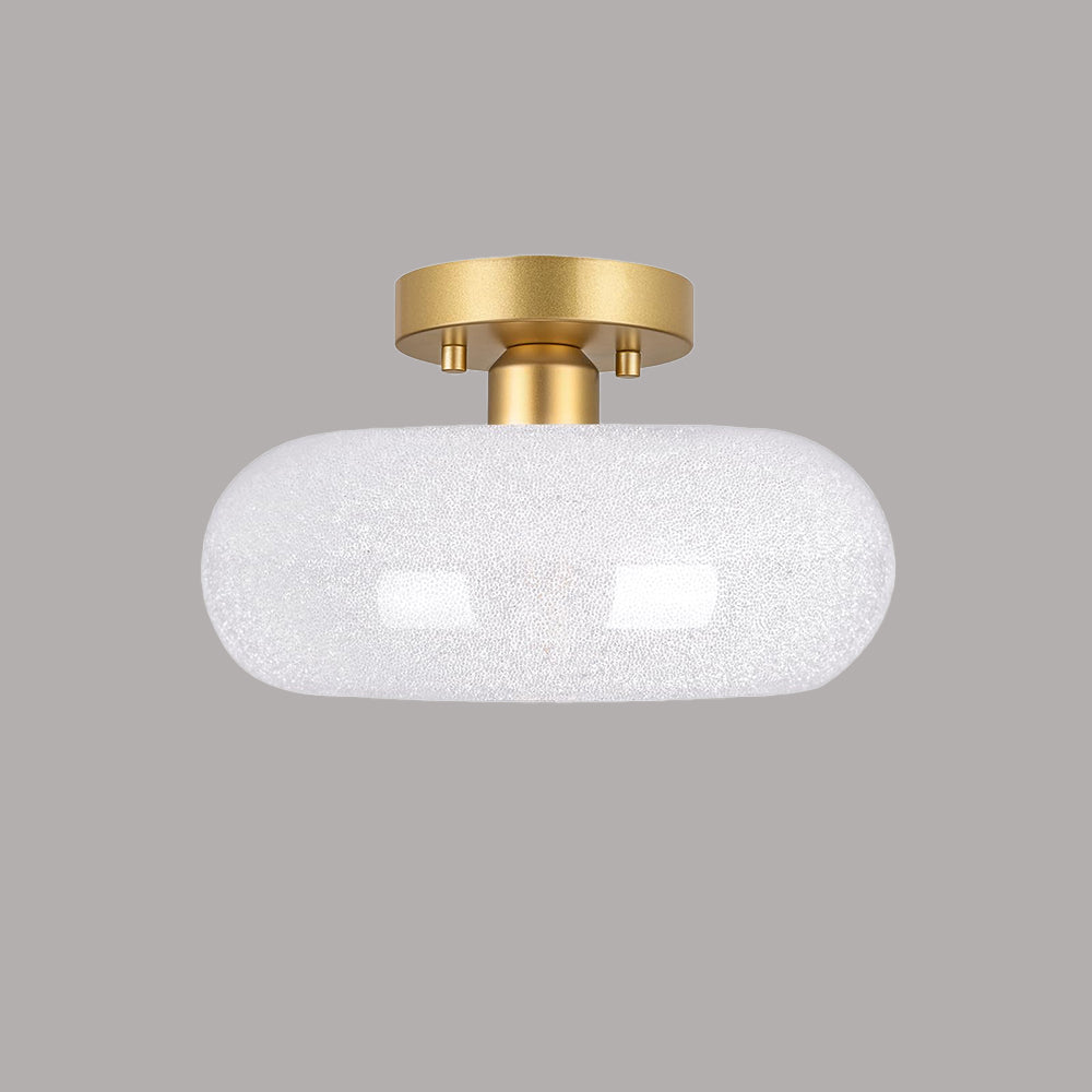 Jenner – Lampe de plafond simple en cuivre et verre