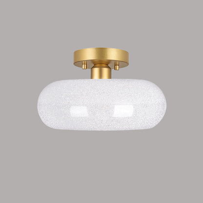 Jenner – Lampe de plafond simple en cuivre et verre