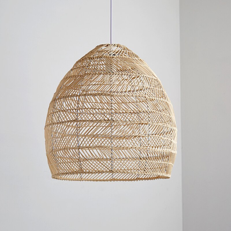 Hinode – Lampe Suspendue en Bambou et Rotin Japonais