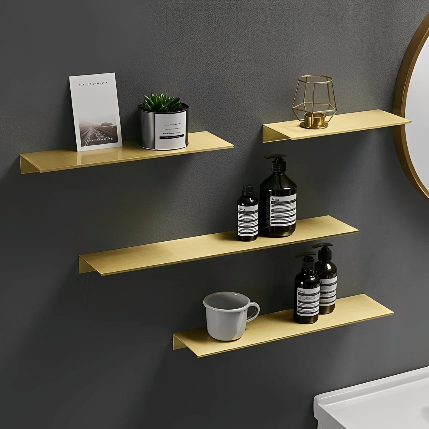 Trenz – Étagère de douche avec miroir frontal