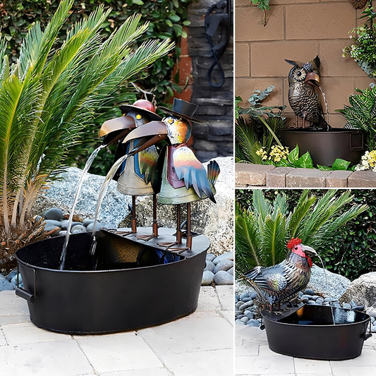 Taviano – Décoration rustique de fontaine de jardin en résine