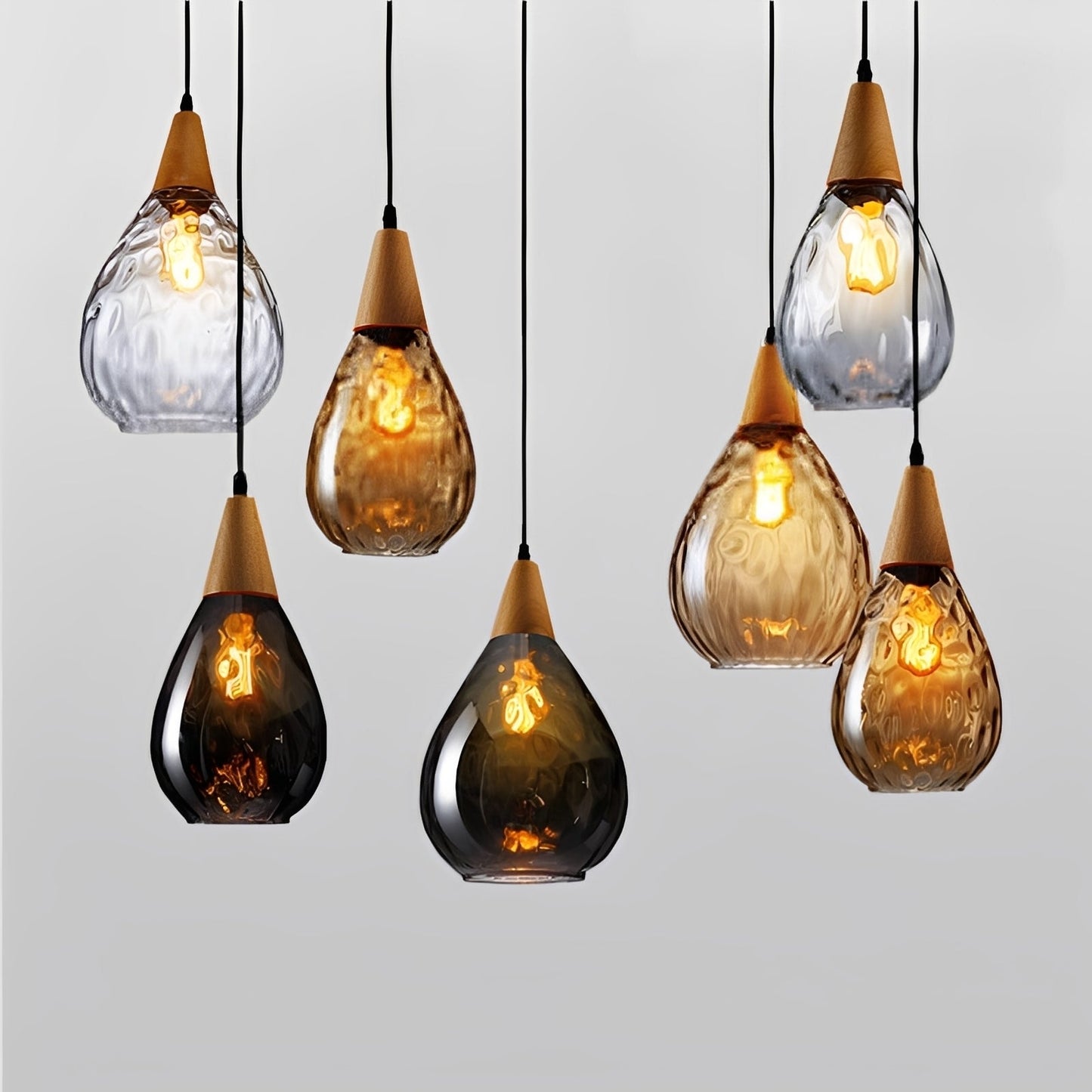 Roland – Lampe Suspendue en Verre Américain