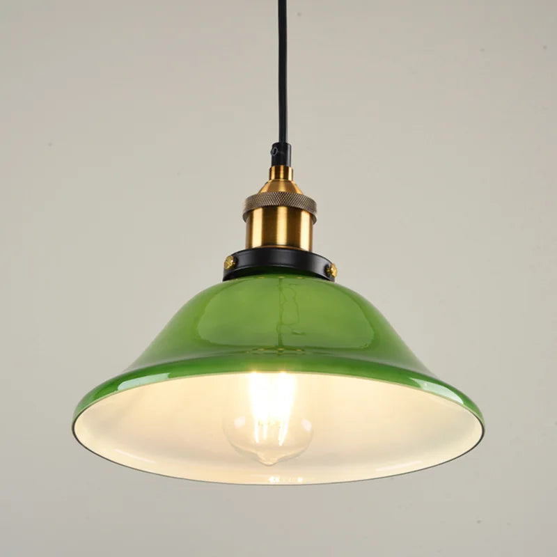 Emerelle – Suspension en verre rétro vert émeraude