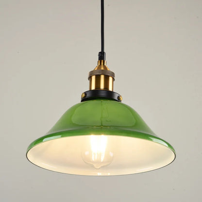 Emerelle – Suspension en verre rétro vert émeraude