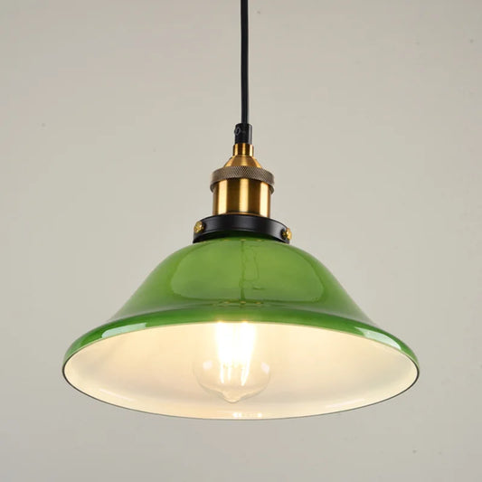 Emerelle – Suspension en verre rétro vert émeraude