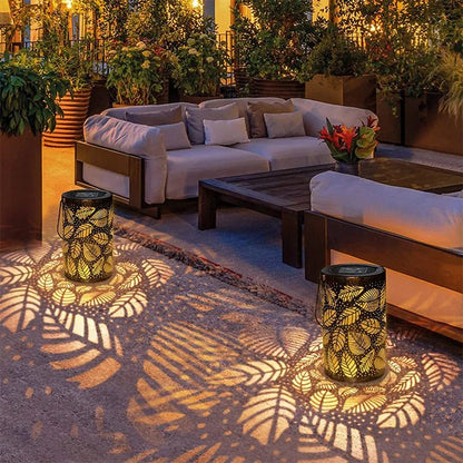 Sharon – Lanterne solaire avec projection de feuilles