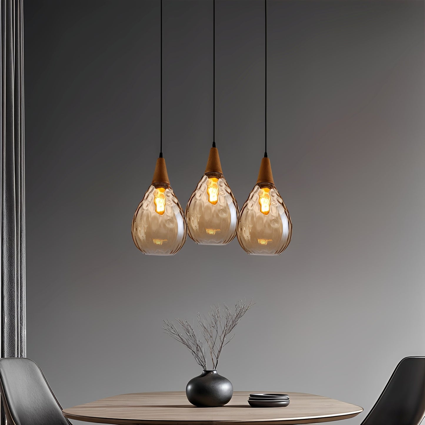 Roland – Lampe Suspendue en Verre Américain