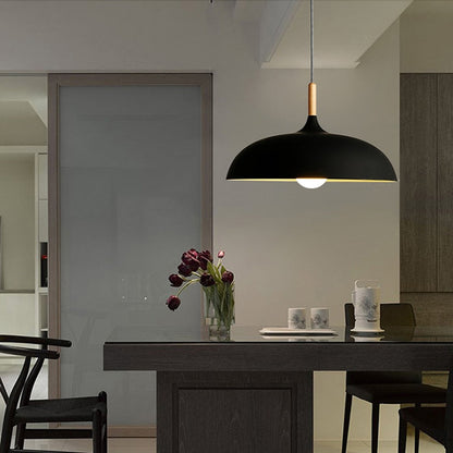 Noa – Lampe suspendue minimaliste en bois et aluminium