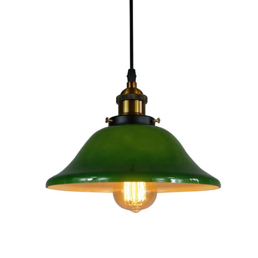 Emerelle – Suspension en verre rétro vert émeraude