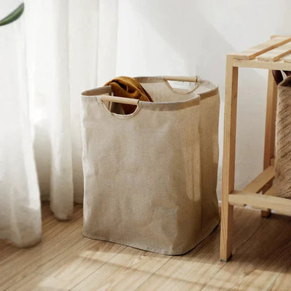 Sena – Panier de rangement en coton et lin pliable