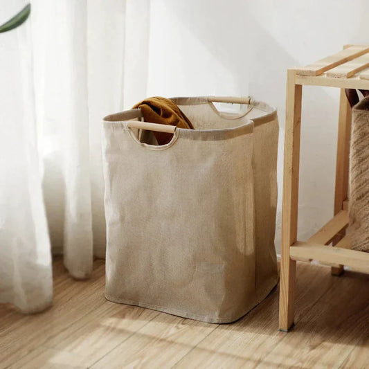 Sena – Panier de rangement en coton et lin pliable