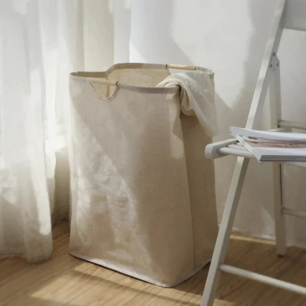 Sena – Panier de rangement en coton et lin pliable