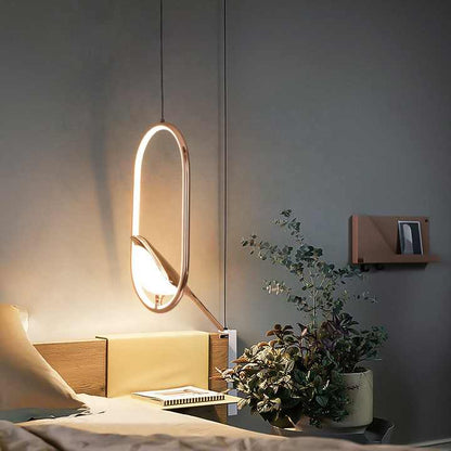 OiseauDoré – Suspension luxueuse avec oiseau doré intégré