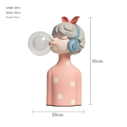 Lampe De Chevet Décorative En Forme De Fille De Dessin Animé