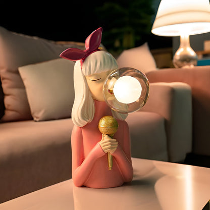 Lampe De Chevet Décorative En Forme De Fille De Dessin Animé
