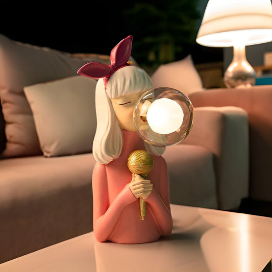 Lampe De Chevet Décorative En Forme De Fille De Dessin Animé