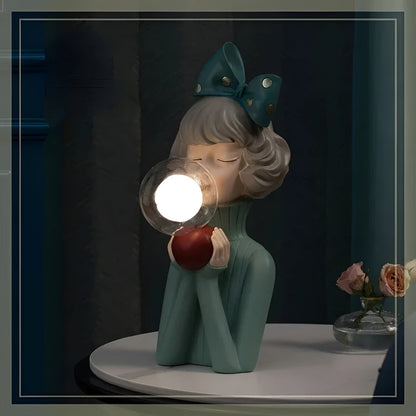 Lampe De Chevet Décorative En Forme De Fille De Dessin Animé