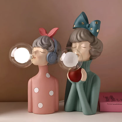 Lampe De Chevet Décorative En Forme De Fille De Dessin Animé