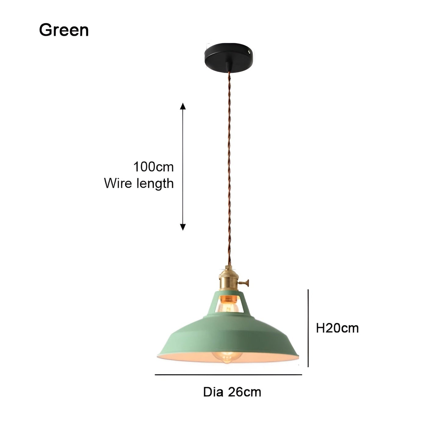 BarnFlare - Suspension LED industrielle colorée style macaron
