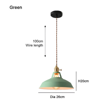 BarnFlare - Suspension LED industrielle colorée style macaron