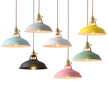 BarnFlare - Suspension LED industrielle colorée style macaron