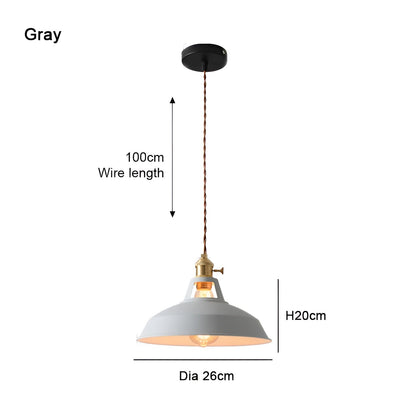BarnFlare - Suspension LED industrielle colorée style macaron