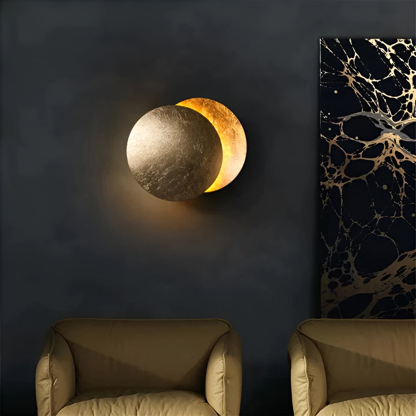 Halo Lunaire – Applique LED pivotante au style zen