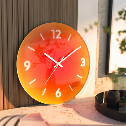 Mireya – Horloge Murale en Verre Silencieuse