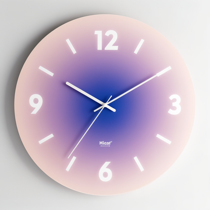 Mireya – Horloge Murale en Verre Silencieuse
