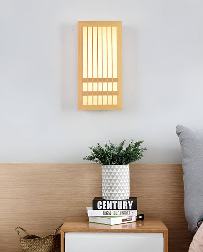 Applique Japandi DoaGlow – Lampe murale en bois et acrylique au design japonais moderne
